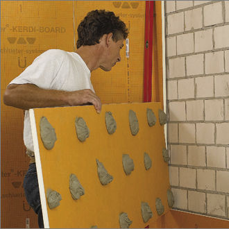 Isolant thermique - KERDI-BOARD - Schluter-Systems - en polystyrène extrudé / en panneaux rigides / pour mur