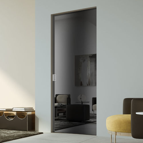 Porte en verre - MIRR CORREDERA - SCRIGNO - d'intérieur / en aluminium / à galandage