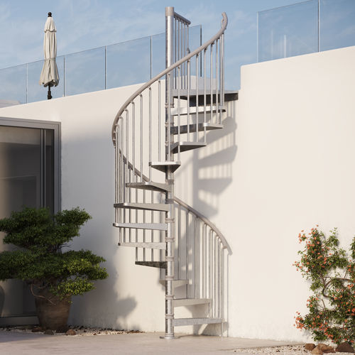 Escalier modulaire - OUTDOOR - SCRIGNO - droit / en colimaçon / à marches en acier inox