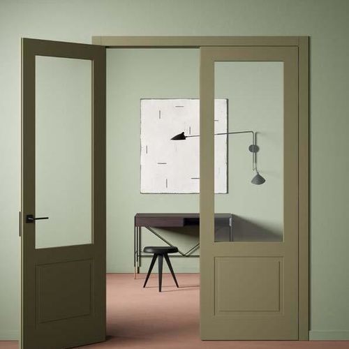 Porte d'intérieur - PHANTA - SCRIGNO - en bois / roto-translatrice / coulissante