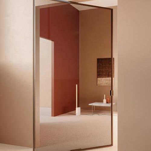 Porte d'intérieur - MIRR - SCRIGNO - en aluminium / en verre / coulissante