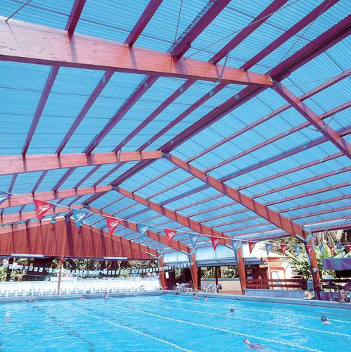 Couverture en plaques arrondie - PEVELITE® - SEDPA - en PVC / translucide / avec protection UV
