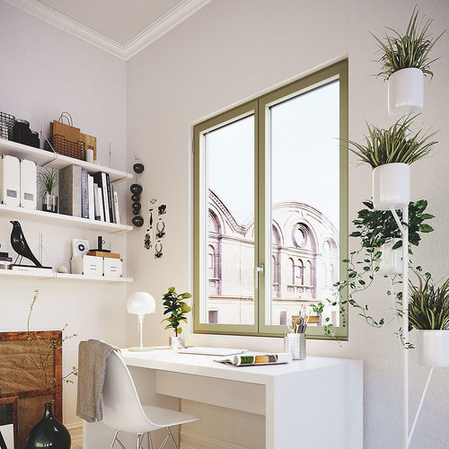 Fenêtre en aluminium - 5200TH - Sepalumic - en PVC / battante / à double vitrage