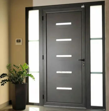 Porte d'entrée - 4700 - Sepalumic - en verre / en aluminium / battante