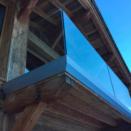 Garde-corps en aluminium - SABCO 7013 - SADEV - à panneaux en verre / d'extérieur / pour terrasse