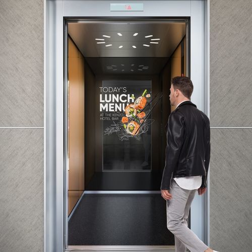Miroir TV mural - AHEAD SMARTMIRROR - Schindler - pour médiathèque / de service / pour ascenseur