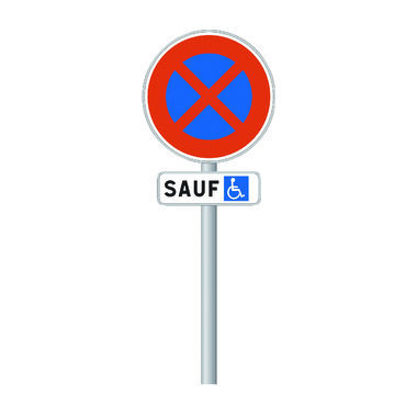 Panneau de signalisation routière sur pied - P.M.R.  - ROMUS
