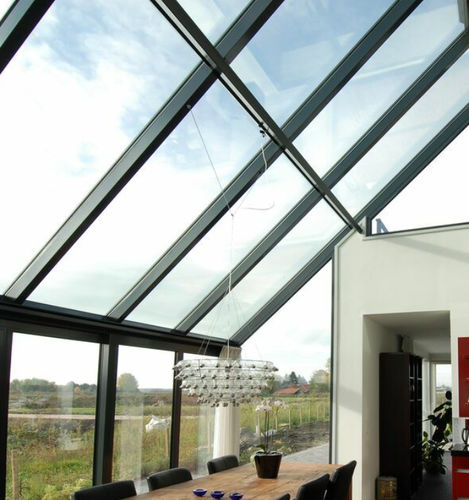 Véranda en verre - CR 120 - Reynaers Aluminium - en aluminium / professionnelle / à double vitrage