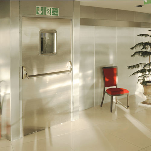 Porte industrielle battante - AISI 316 - PADILLA - en acier galvanisé / en inox / coupe-feu