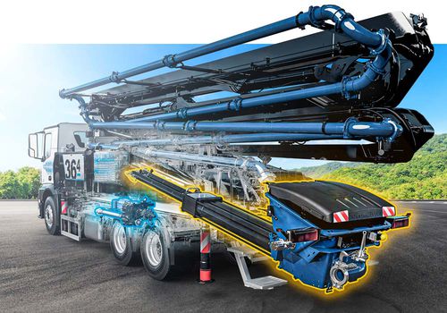 Pompe à béton montée sur camion - IONTRON HYBRID  - PUTZMEISTER