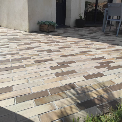 Pavé de terre cuite - AZAY - RAIRIES MONTRIEUX - d'extérieur / de terrasse / de voirie