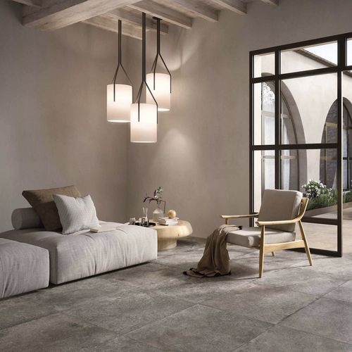 Carrelage en porcelaine - Borgogna stone - RAK Ceramics - mat / brillant / d'intérieur