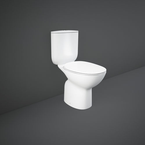WC monobloc - Rak-Morning - RAK Ceramics - en céramique / sans bride / avec chasse d'eau apparente
