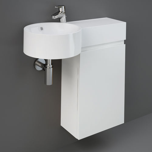 Vasque suspendue - RAK-PETIT - RAK Ceramics - en céramique / avec étagère intégrée / ronde