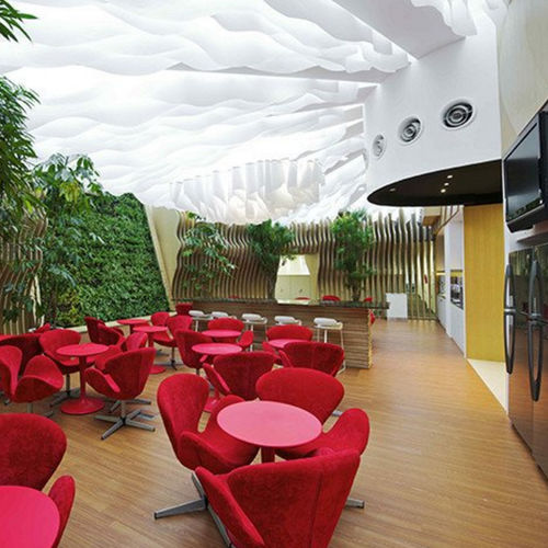 Faux-plafond en papier - DROP STRIPE® - PROCÉDÉS CHÉNEL INTERNATIONAL - en lames / pour bureau / pour salle de conférence