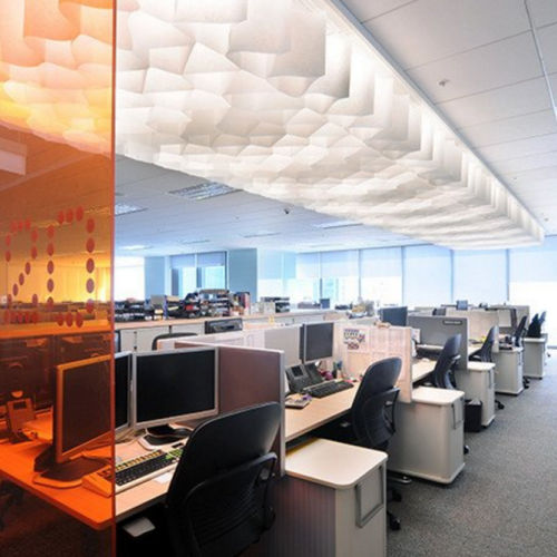 Faux-plafond en papier - HONEYCOMB  - PROCÉDÉS CHÉNEL INTERNATIONAL - en îlot / pour bureau / pour salle de conférence