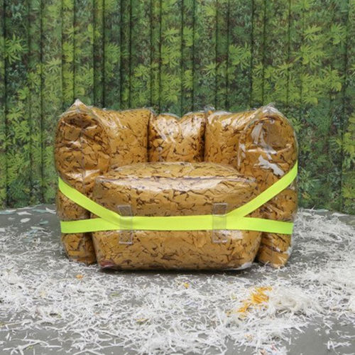 Fauteuil club contemporain - DROP  - PROCÉDÉS CHÉNEL INTERNATIONAL - en papier / en matières recyclées / en PVC