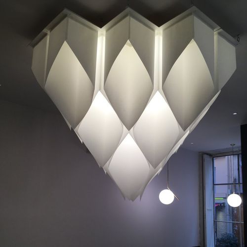 Plafonnier contemporain - LIGHT MODULES - PROCÉDÉS CHÉNEL INTERNATIONAL - en papier / à LED / réglable