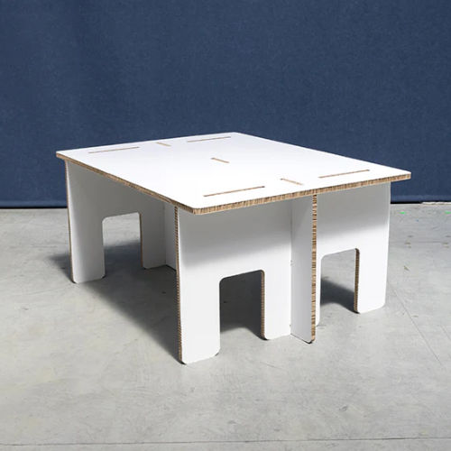 Table basse design - VANVES - PROCÉDÉS CHÉNEL INTERNATIONAL - en carton / avec piètement en carton / rectangulaire