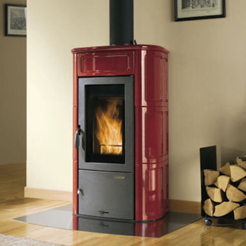 Poêle à bois - ELISA - PALAZZETTI LELIO - 5 kW - 10 kW / polycombustible / au sol