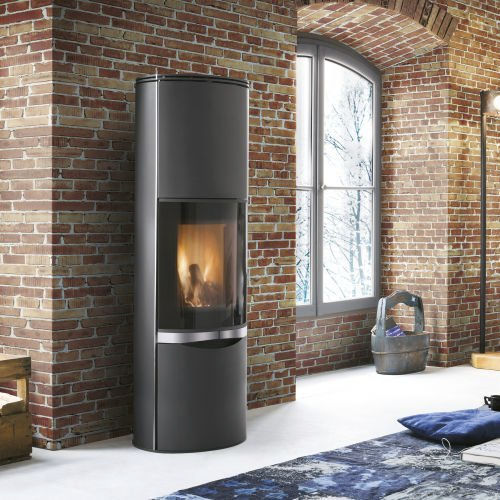 Poêle à bois - ERICA - PALAZZETTI LELIO - 5 kW - 10 kW / au sol / contemporain