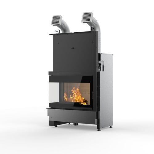 Foyer fermé à bois - WTX 80L N18 - PALAZZETTI LELIO - d'angle / double face / en métal