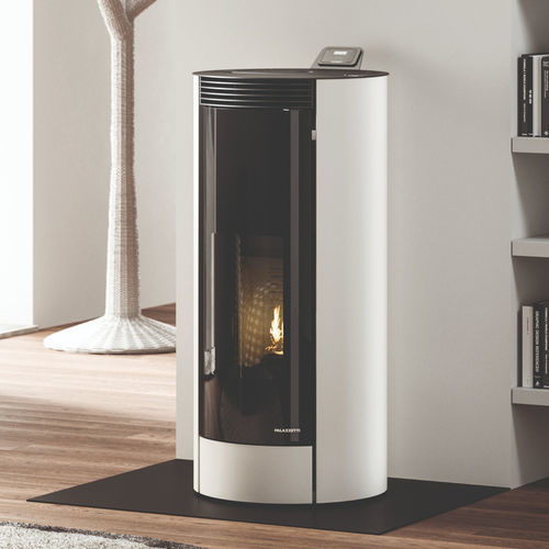Poêle à bois - Melita - PALAZZETTI LELIO - 5 kW - 10 kW / à poser / contemporain