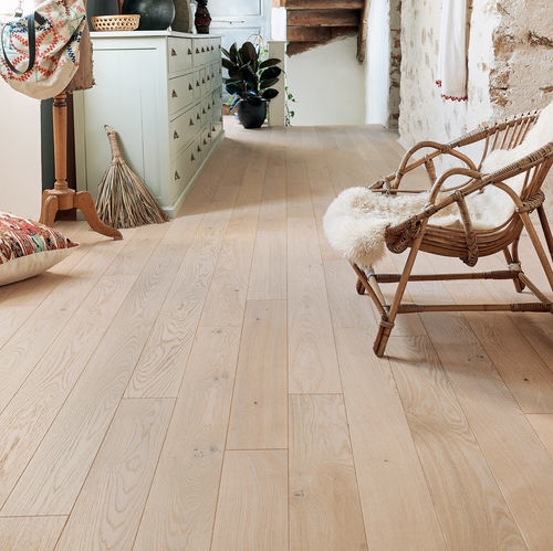 Parquet contrecollé - SAPHIR DIVA 139 - PANAGET - en chêne / pont de bateau / brossé