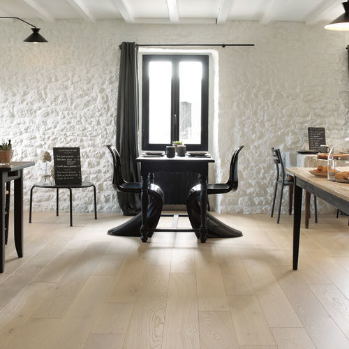 Parquet contrecollé - SAPHIR DIVA 184 - PANAGET - en chêne / pont de bateau / brossé