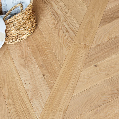 Parquet contrecollé - AUTHENTIQUE BOIS FLOTTÉ 139 - PANAGET - en chêne / point de Hongrie / brossé