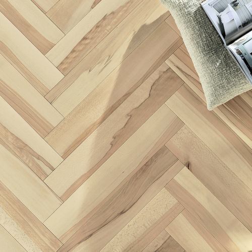 Parquet contrecollé - FLAMED BOIS FLOTTÉ 139 - PANAGET - en hêtre / à batons rompus / brossé