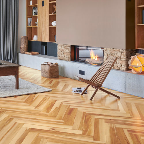 Parquet contrecollé - FLAMED 139 - PANAGET - en hêtre / à batons rompus / verni