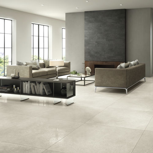 Carrelage en grès cérame - PRIME STONE : WHITE PRIME - Panaria ceramica - poli / émaillé / structure