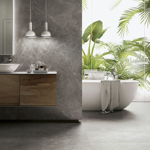 Carrelage en grès cérame - TRILOGY : SANDY GREY - Panaria ceramica - poli / brillant / émaillé