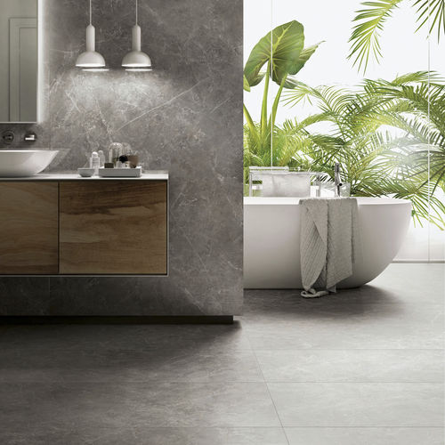 Carrelage en grès cérame - TRILOGY 0.3 : SAND GREY - Panaria ceramica - poli / brillant / d'intérieur