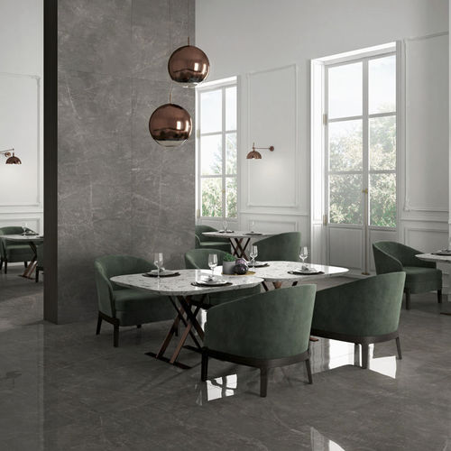 Carrelage en grès cérame - TRILOGY 0.3 : SKY SMOKE - Panaria ceramica - poli / brillant / d'intérieur
