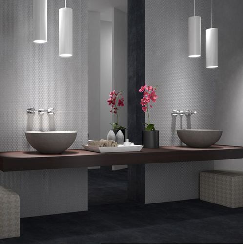 Carrelage en grès cérame - EXPERIENCE 0.3 : GRIGIO VIVO - Panaria ceramica - poli / finition naturelle / laminé