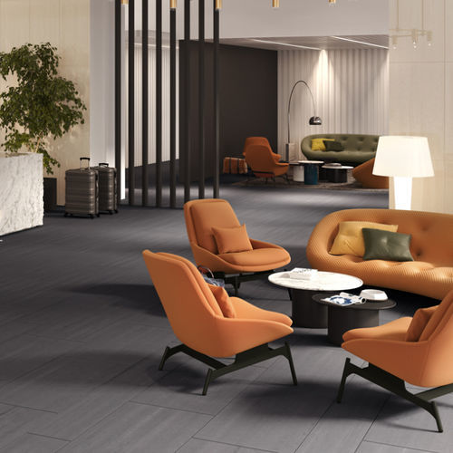 Carrelage en porcelaine - GRANITY AIR COAL - PAVIGRES CERAMICAS - mat / d'intérieur / de salon