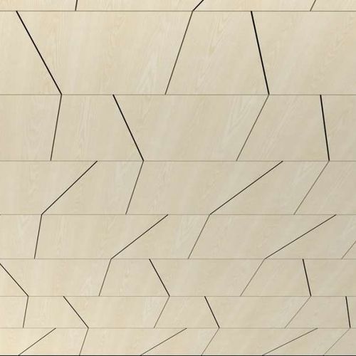 Faux-plafond en bois - FISSURE - OBERFLEX - en dalles / pour bureau / d'intérieur