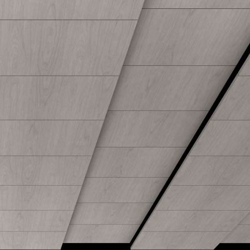 Faux-plafond en noyer américain - BRÈCHE - OBERFLEX - en dalles / pour bureau / d'intérieur
