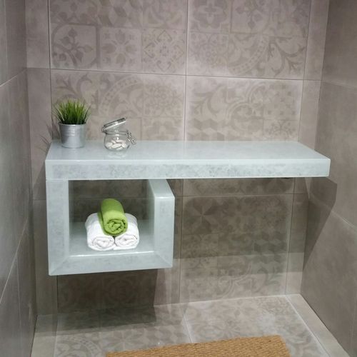 Étagère murale - ICE NUGGET - OCCITANIE PIERRES - contemporaine / en verre / de salle de bain