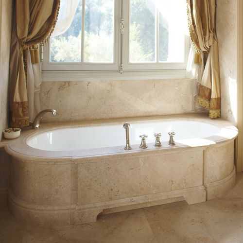 Habillage de baignoire ovale - OCCITANIE PIERRES - en grès cérame