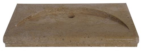 Vasque suspendue - OCCITANIE PIERRES - en pierre naturelle / rectangulaire / sans trou