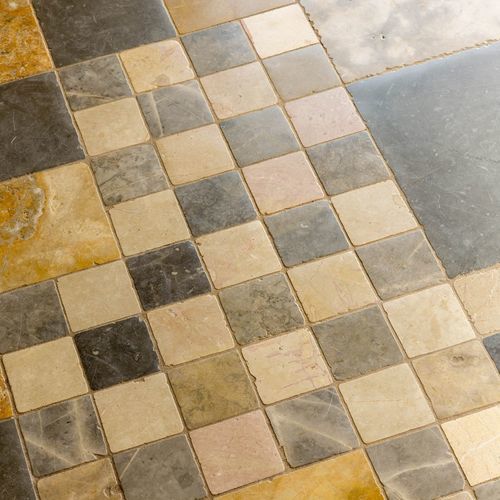 Carrelage en pierre naturelle - CÉNEVIÈRES CHINÉ - OCCITANIE PIERRES - texturé / intérieur / de salon