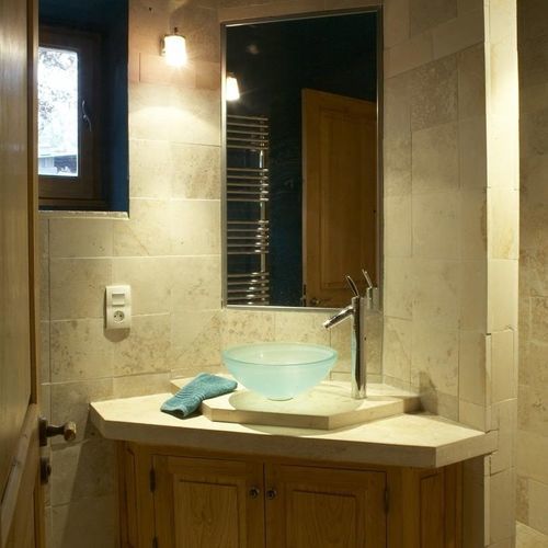 Parement en pierre naturelle - AUBEROCHE POMMELÉE - OCCITANIE PIERRES - intérieur / à coller / pour support ancien