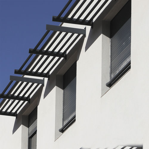 Brise-soleil en aluminium - ORIAL - pour fenêtre / horizontal / rigide
