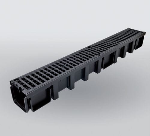 Caniveau à grille - CONNECTO® B125 - Nicoll - en polypropylène / pour parking