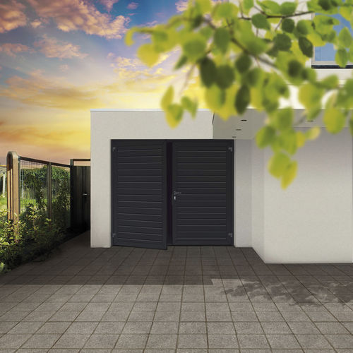 Porte de garage battante - DuoPort - Novoferm - en acier / en mousse de polyuréthane / manuelle
