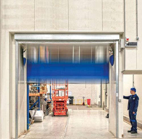 Porte industrielle en PVC - SpeedRoller Strong-E - Novoferm - enroulable / en métal / automatique