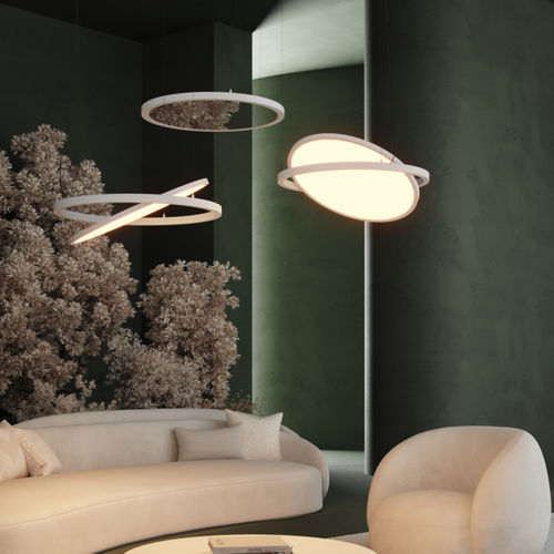 Luminaire suspendu - GEOMETRY - Modular Lighting Instruments - à LED / circulaire / rectangulaire